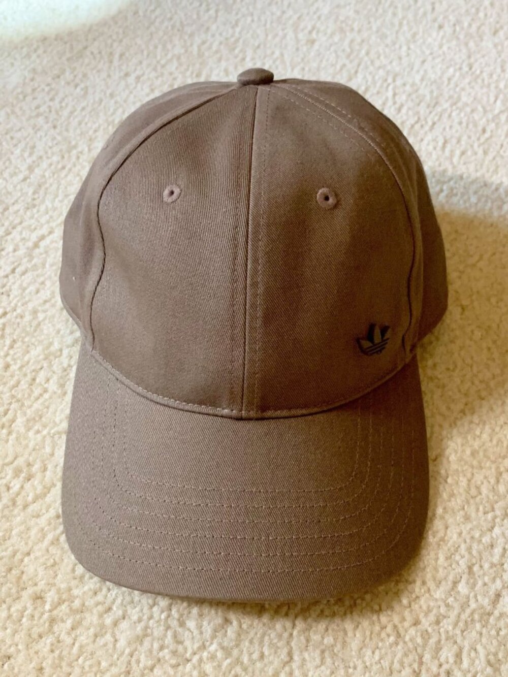adidas Originals Everyday Icons Cap with Tonal Metal Trefoil - Brown
